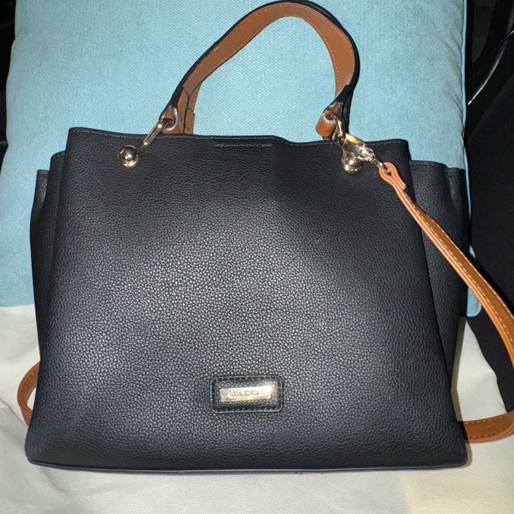 Aldo Black and Tan Purse